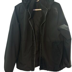 Athletic Works Black Hooded Windbreaker 12/14